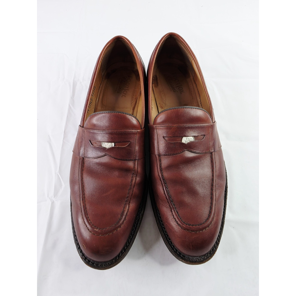 FootJoy Vintage Classics Men's Dress Shoes Brown Leather Penny Loafers Size 12 - Picture 2 of 8